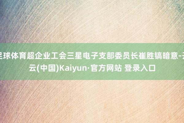 足球体育超企业工会三星电子支部委员长崔胜镐暗意-开云(中国)Kaiyun·官方网站 登录入口